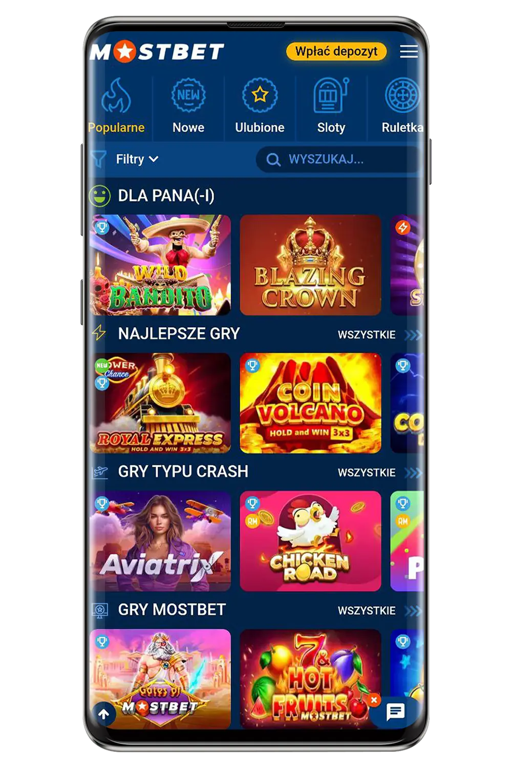 Mostbet aplikacja Android APK