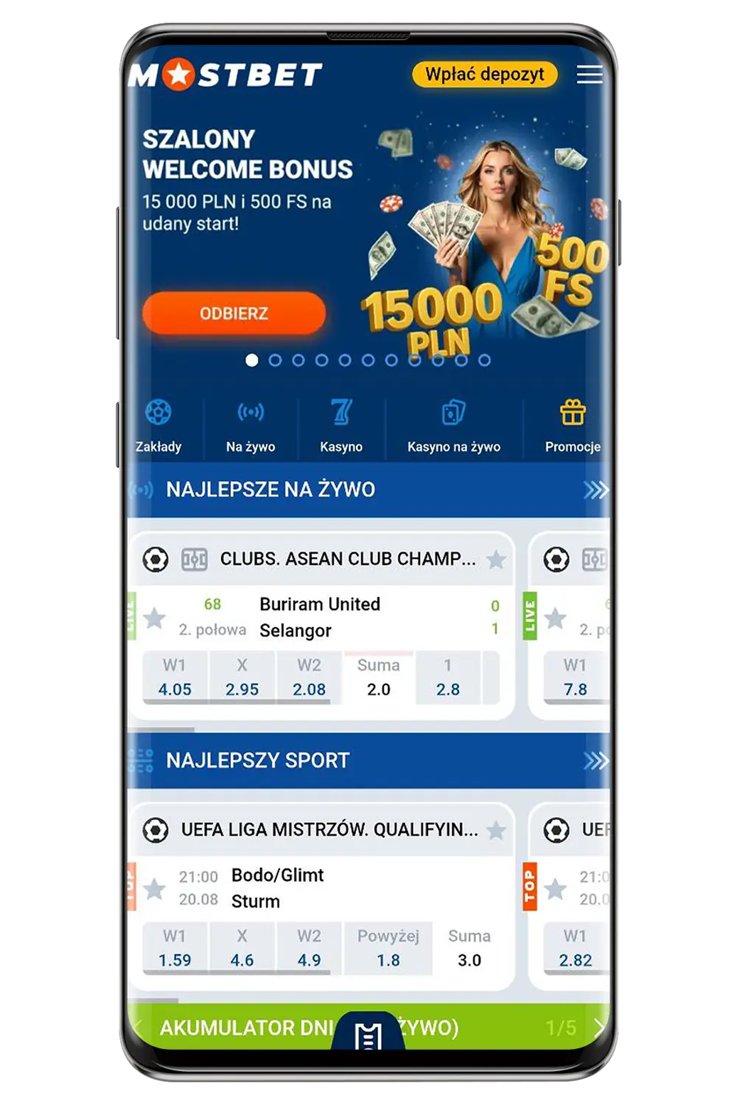 Mostbet aplikacja iOS iPhone